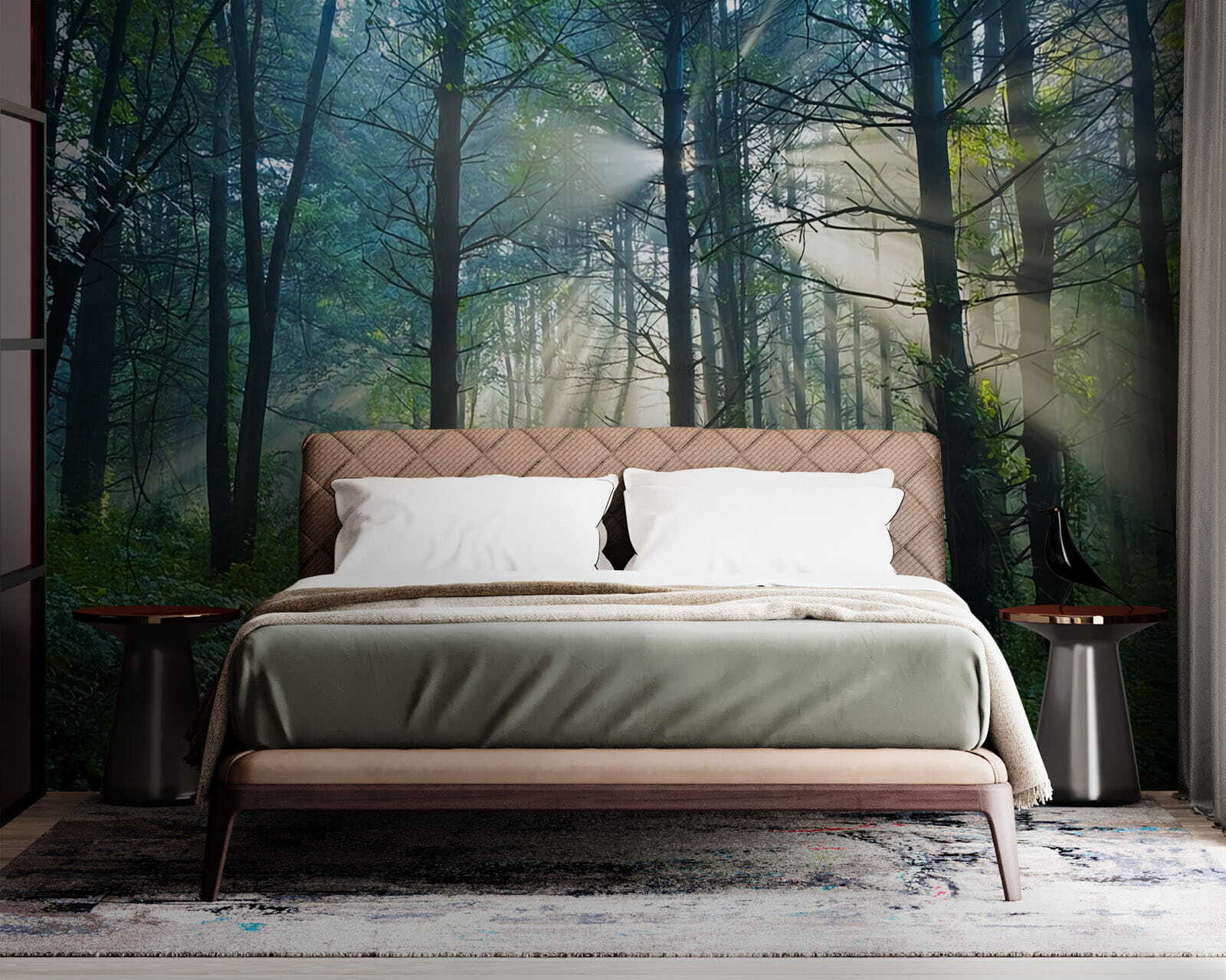 u70959pib1m - Slunce svítící skrz stromy v lese - tegory