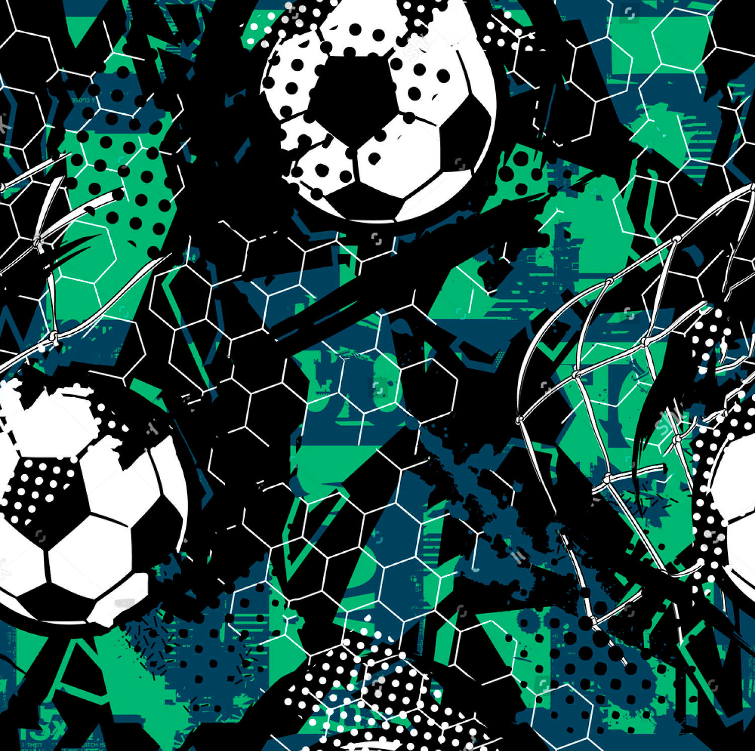 Pattern of football balls Pattern of football balls