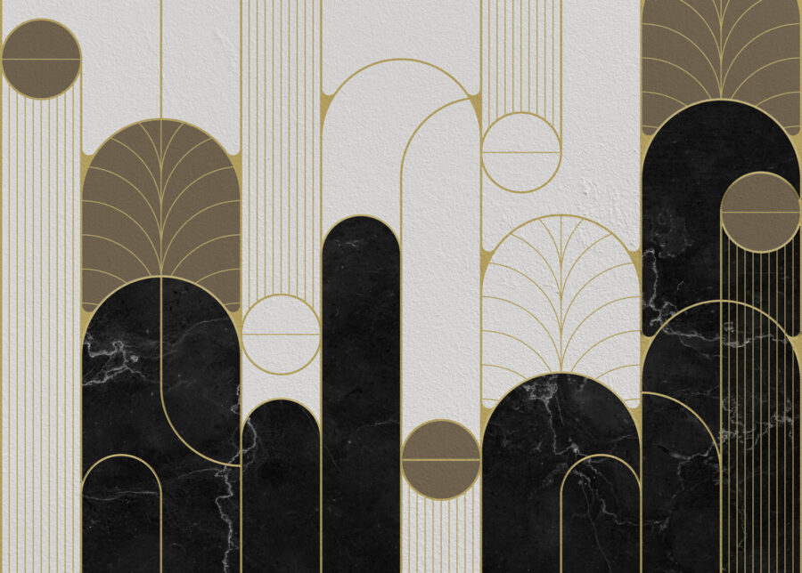Fototapeta Černobílý design ve stylu art deco - Image 4
