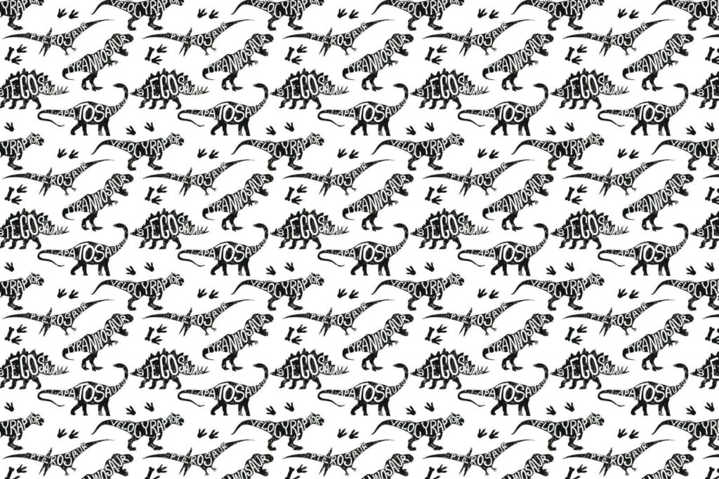 Vzor dinosaurů se slovy Vzor dinosaurů se slovy