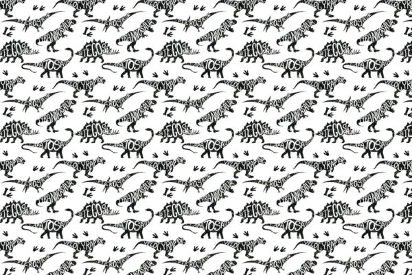Vzor dinosaurů se slovy Vzor dinosaurů se slovy