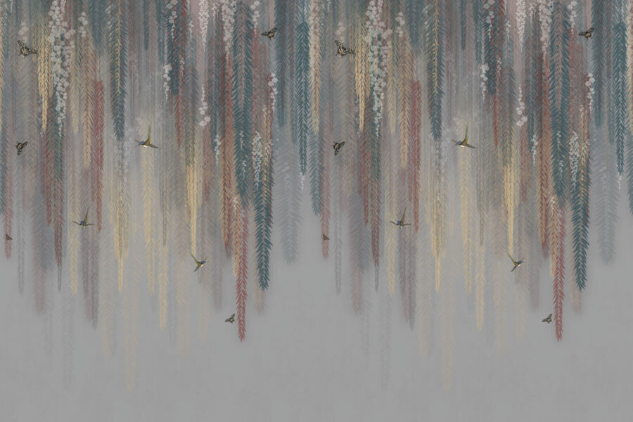 Fototapeta Barevný květinový design s motýly - Image 7