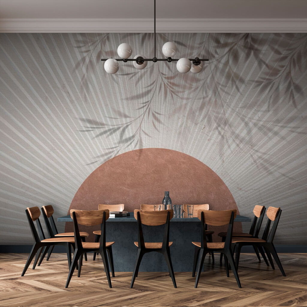 Circle with leaves on it