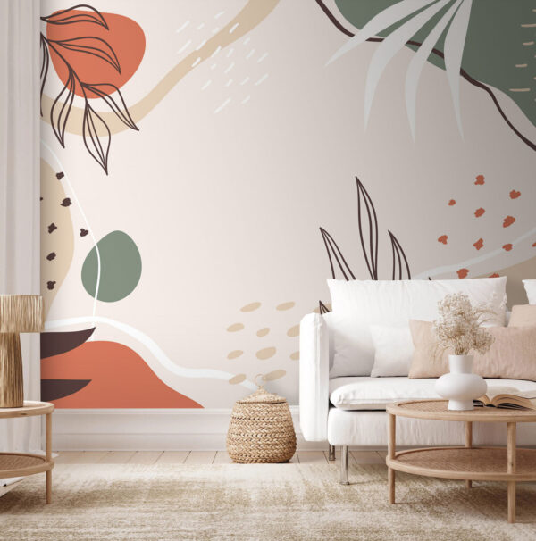 Barevný květinový design na bílém pozadí Barevný květinový design na bílém pozadí