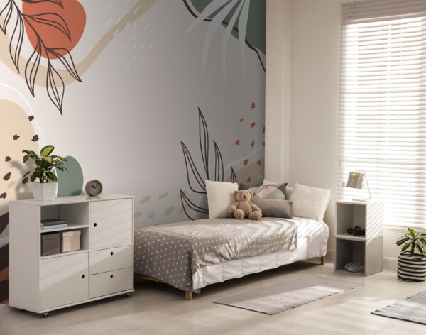 Barevný květinový design na bílém pozadí Barevný květinový design na bílém pozadí
