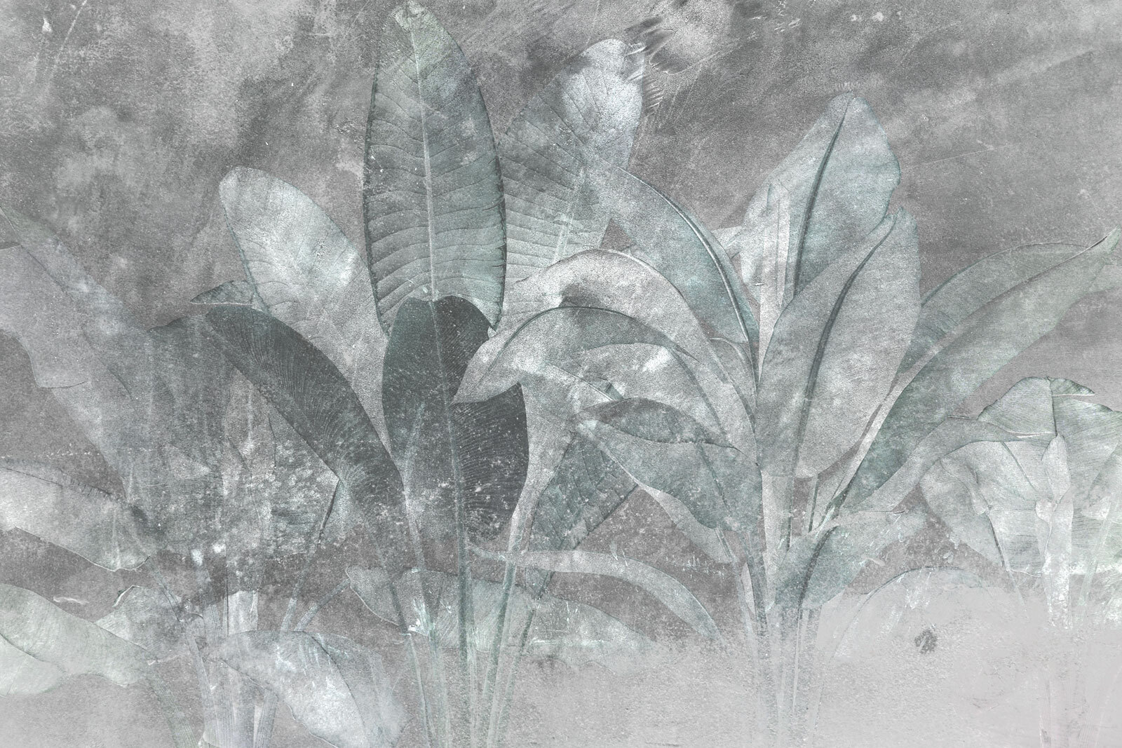 Soft greens against a muted background