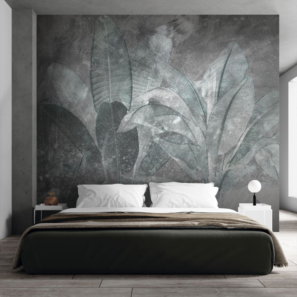 Soft greens against a muted background