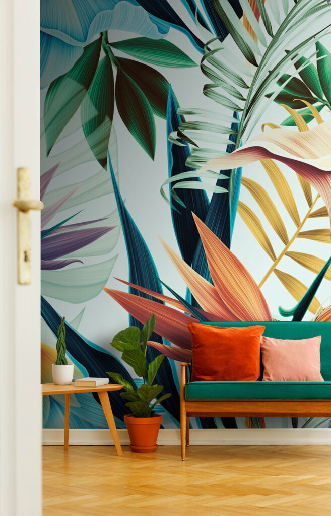 Colorful floral pattern with flowers