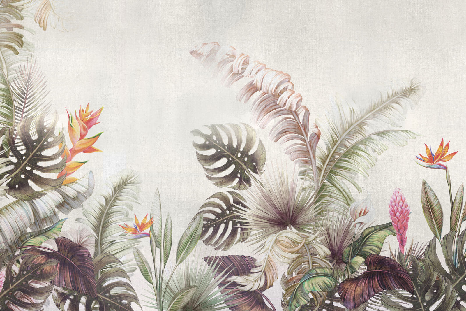 Živé tropické listy a květy u73990p - Živé tropické listy a květy - tegory