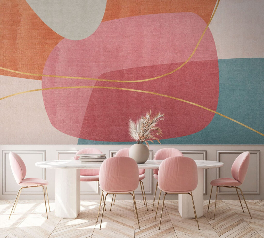 Abstract harmony in soft, pastel hues