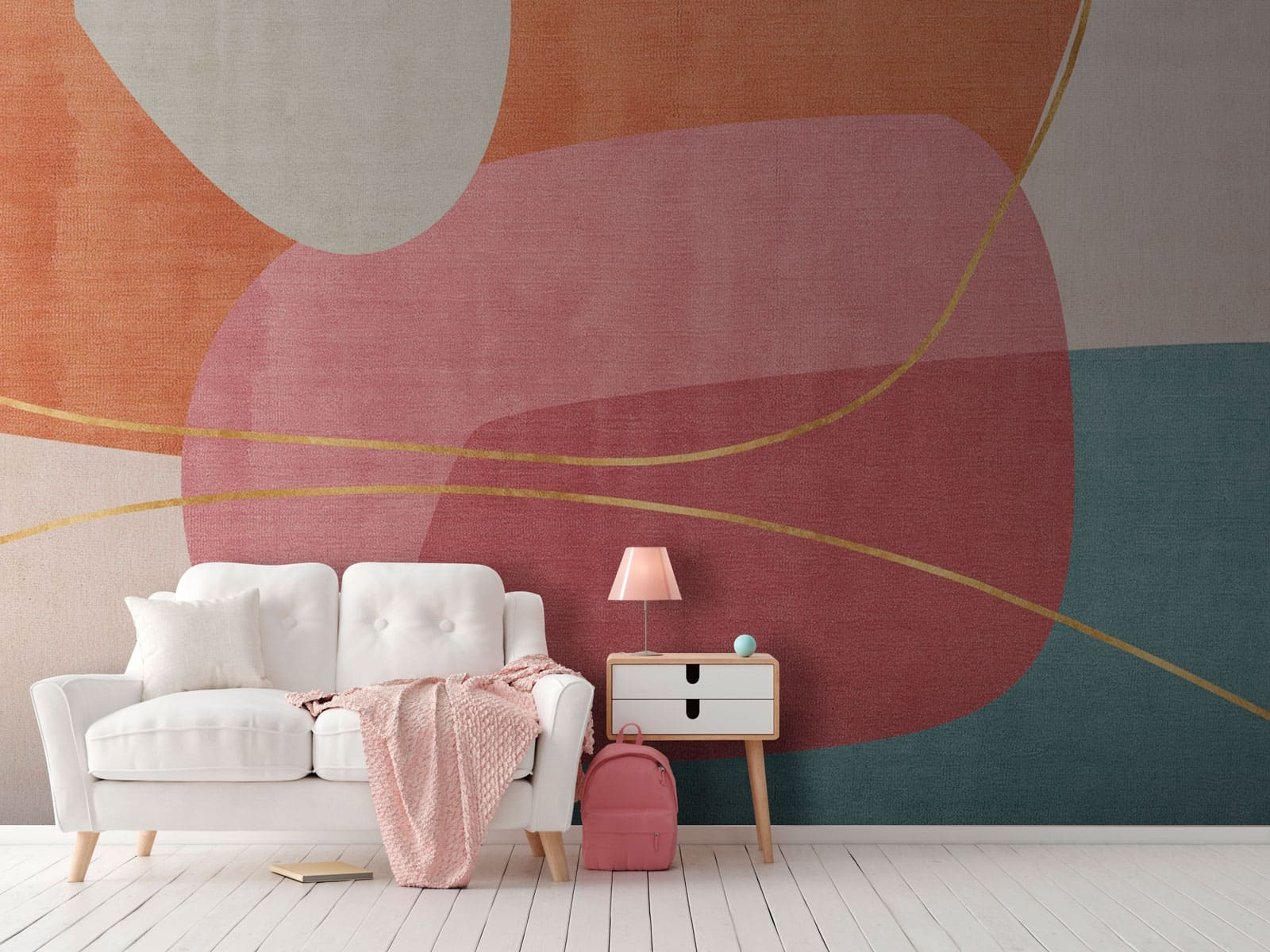 Abstract harmony in soft, pastel hues