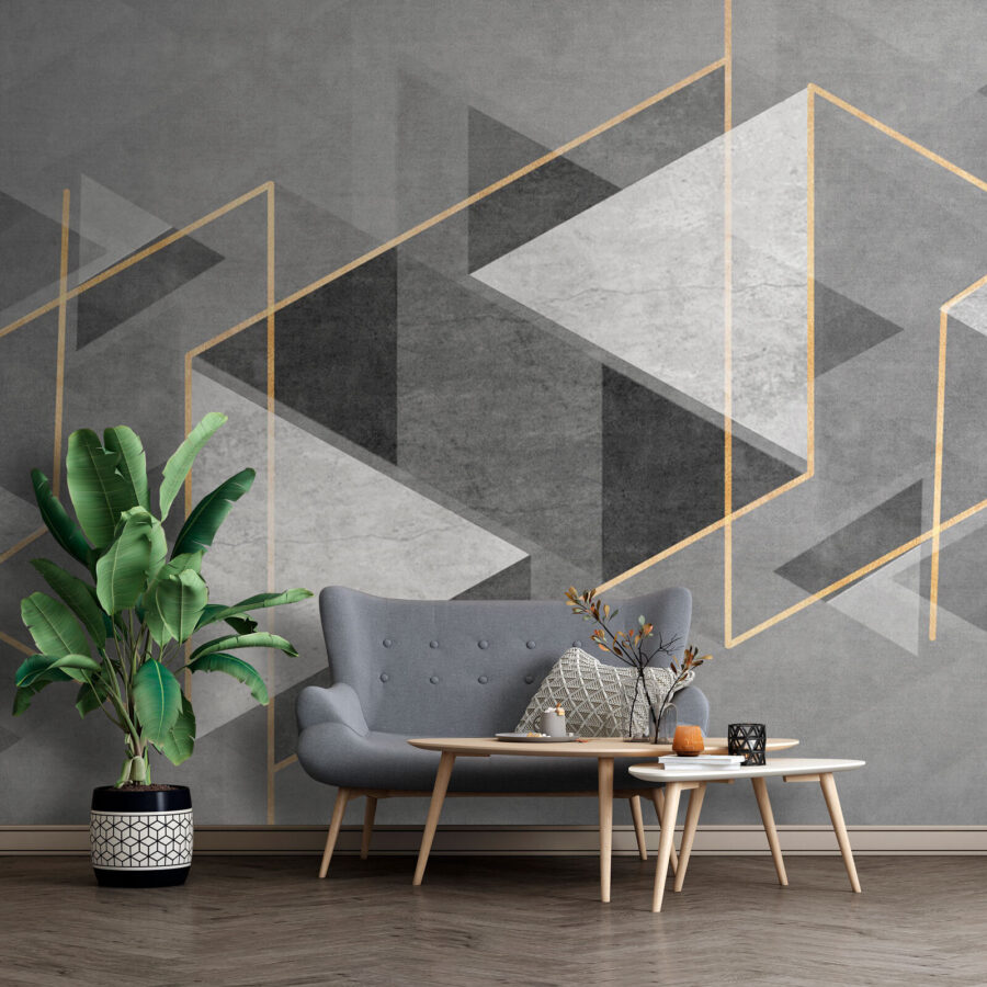 Šedobílý geometrický design Šedobílý geometrický design