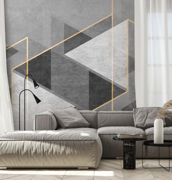 Šedobílý geometrický design Šedobílý geometrický design