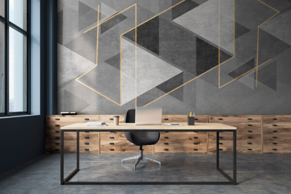 Šedobílý geometrický design Šedobílý geometrický design