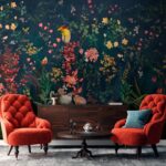 Fototapeta Tapety s květinami a ptáky