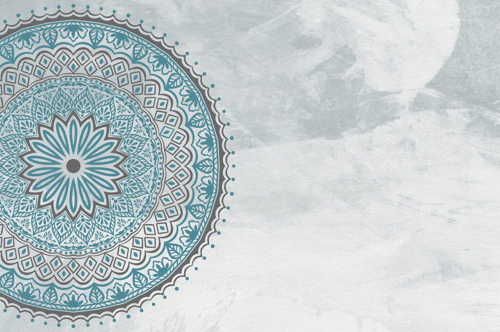 Modrá a šedá mandala Modrá a šedá mandala