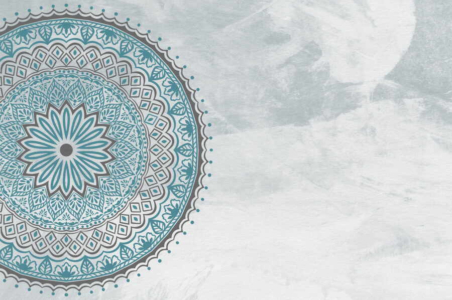 Modrá a šedá mandala