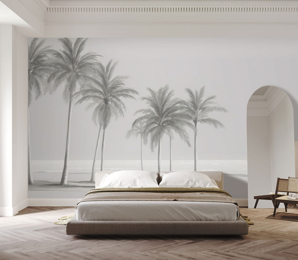 A group of palm trees on a beach A group of palm trees on a beach