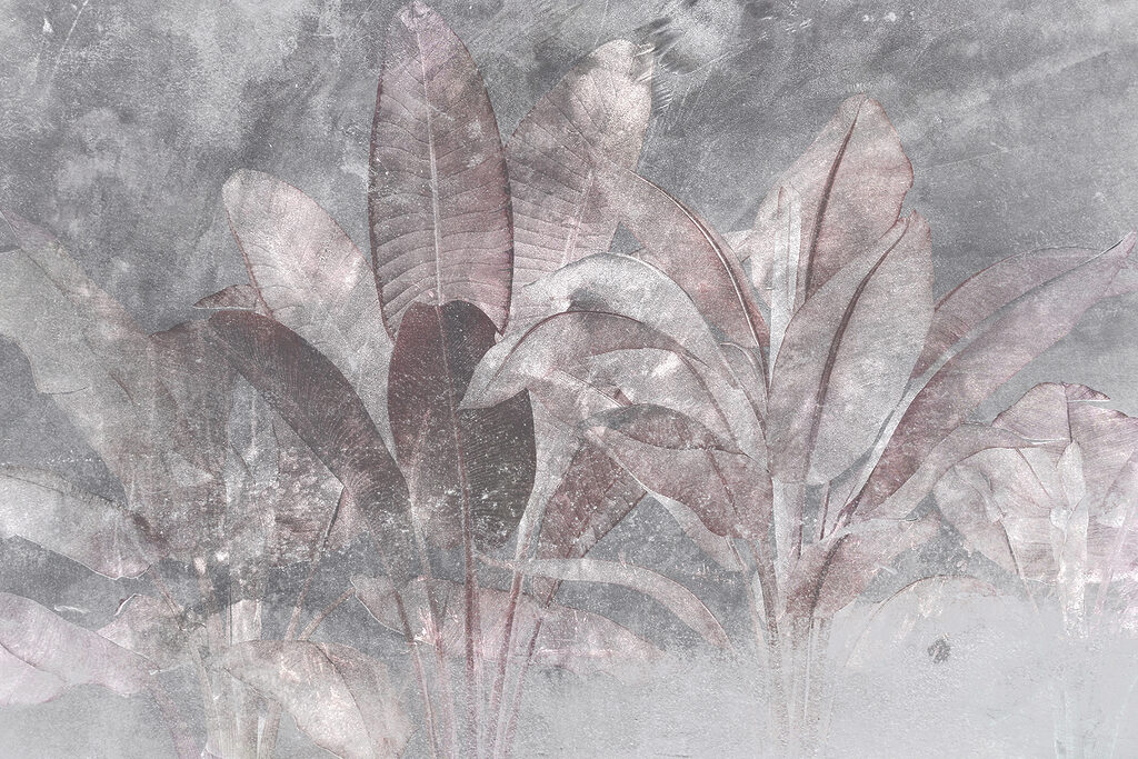 Muted leaves on textured background