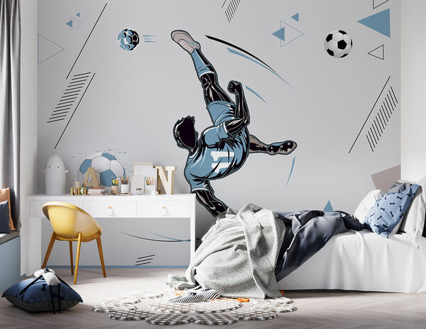 Fotbalista kopající do míče Fotbalista kopající do míče