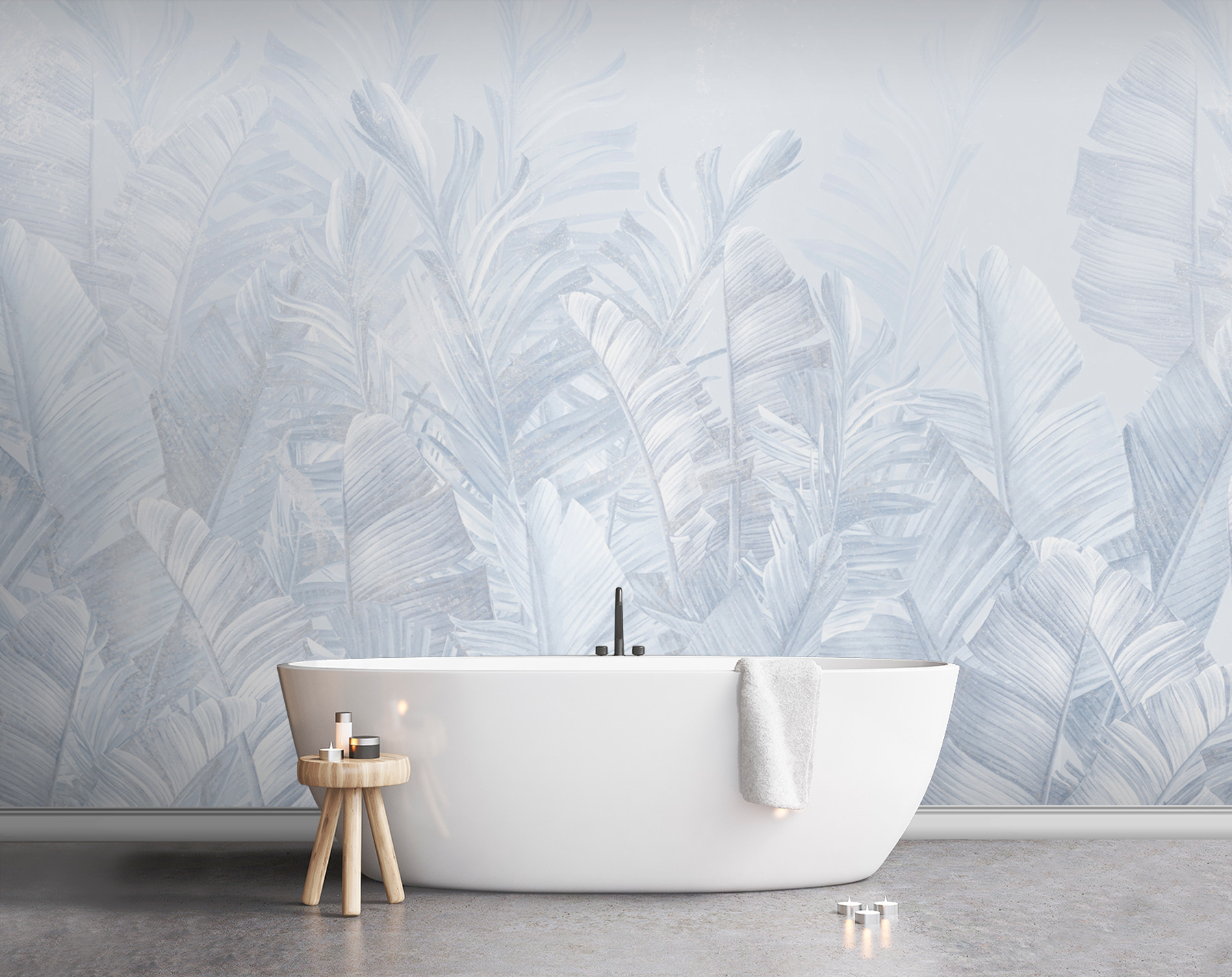 A white leafy pattern