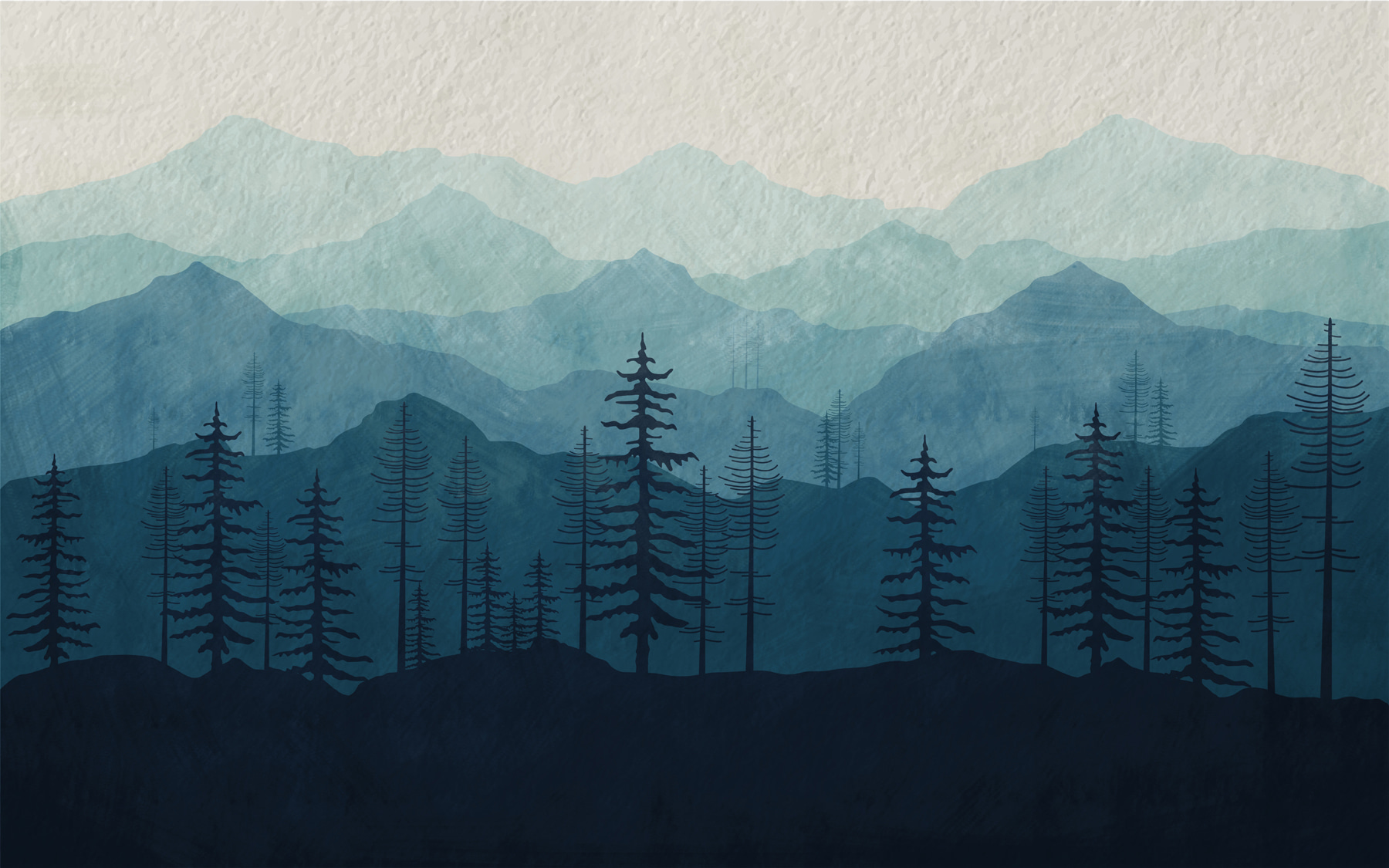 A landscape of mountains and trees A landscape of mountains and trees