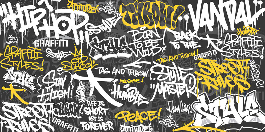 Fototapeta Černožluté graffiti - Image 4