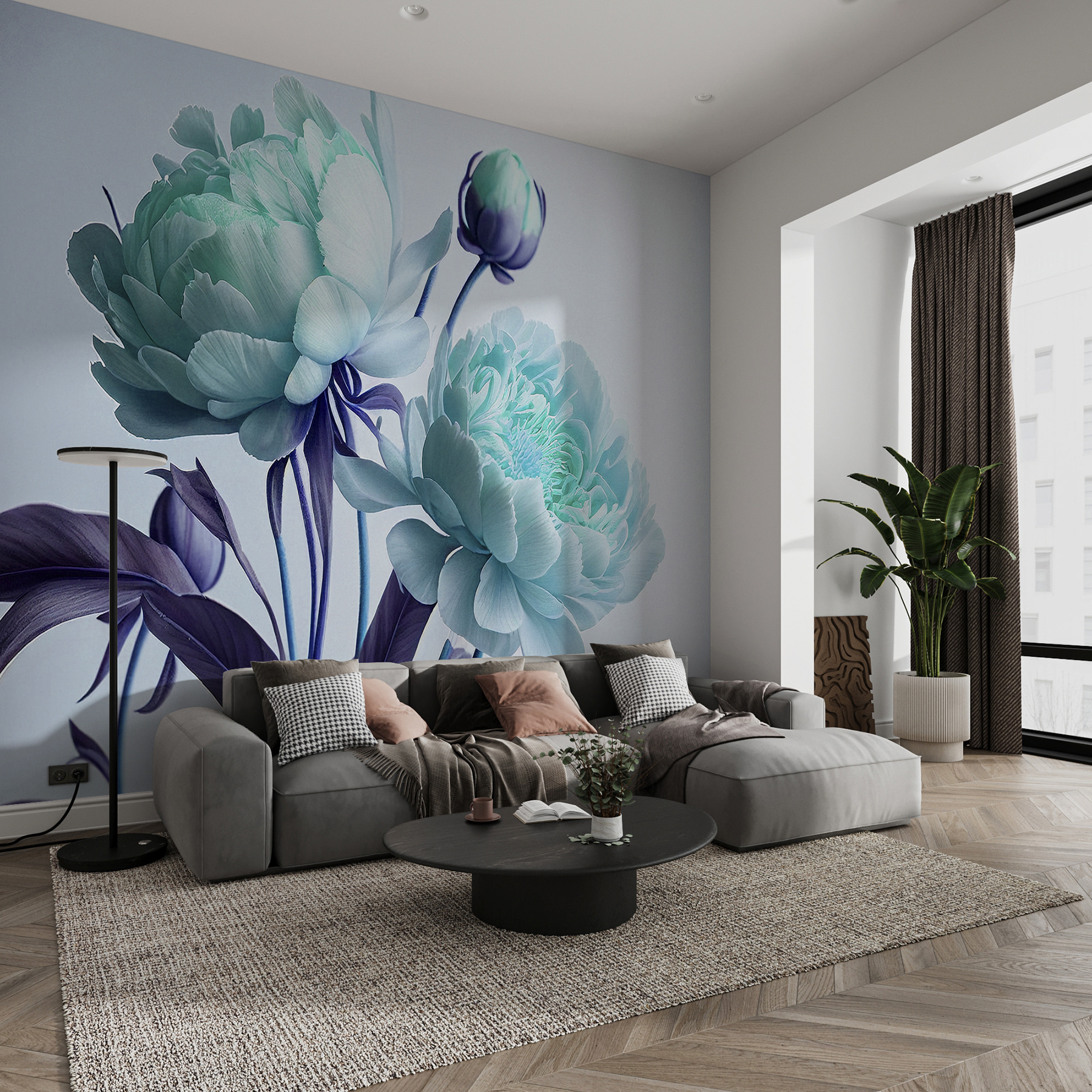 Elegant flowers in soothing colors