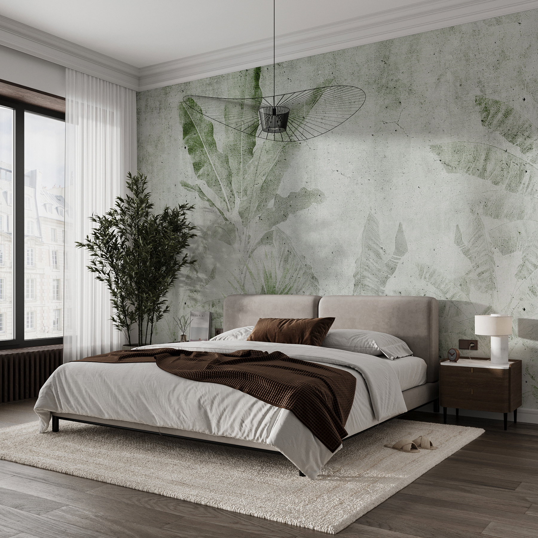 Textured leaves on a muted background Textured leaves on a muted background