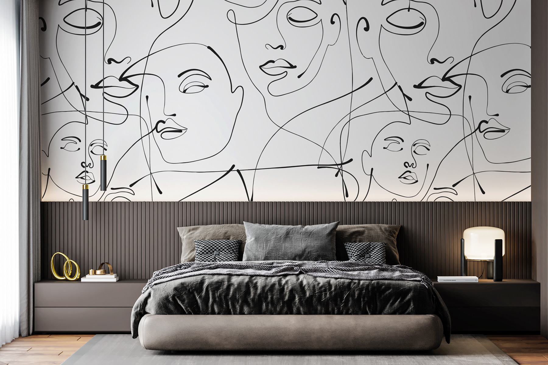 A pattern of black lines on a white background