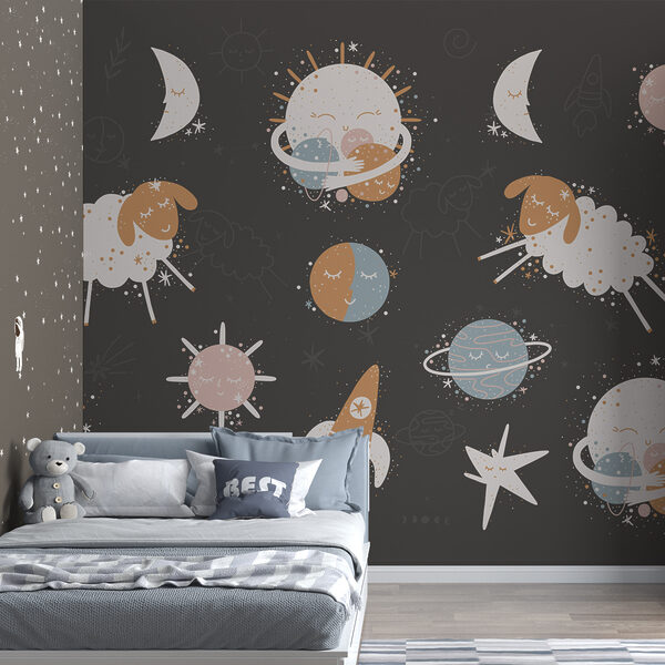 Skupina kreslených obrázků planet a hvězd Skupina kreslených obrázků planet a hvězd