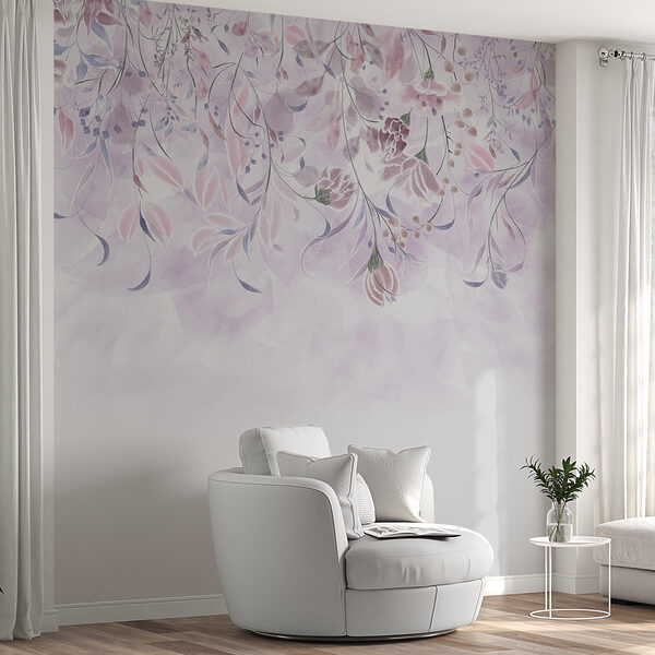 A purple and white floral design A purple and white floral design