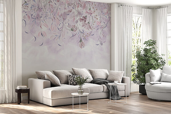 A purple and white floral design A purple and white floral design
