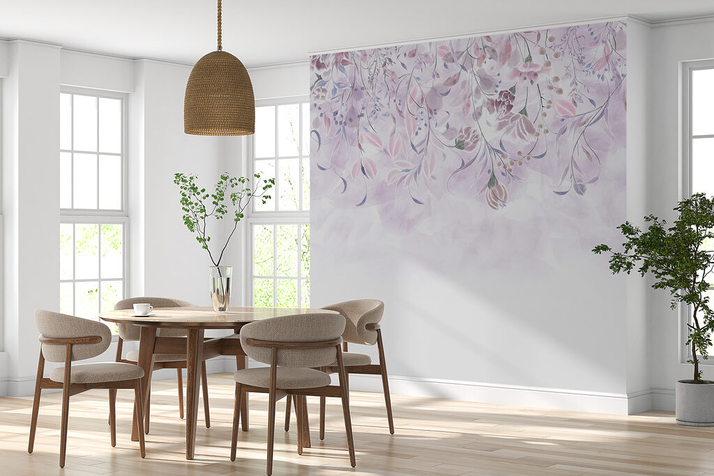 A purple and white floral design A purple and white floral design
