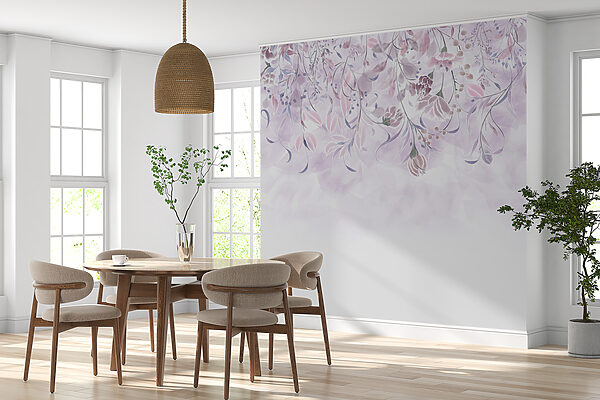 A purple and white floral design A purple and white floral design