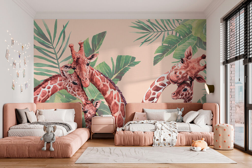 A group of giraffes with long necks