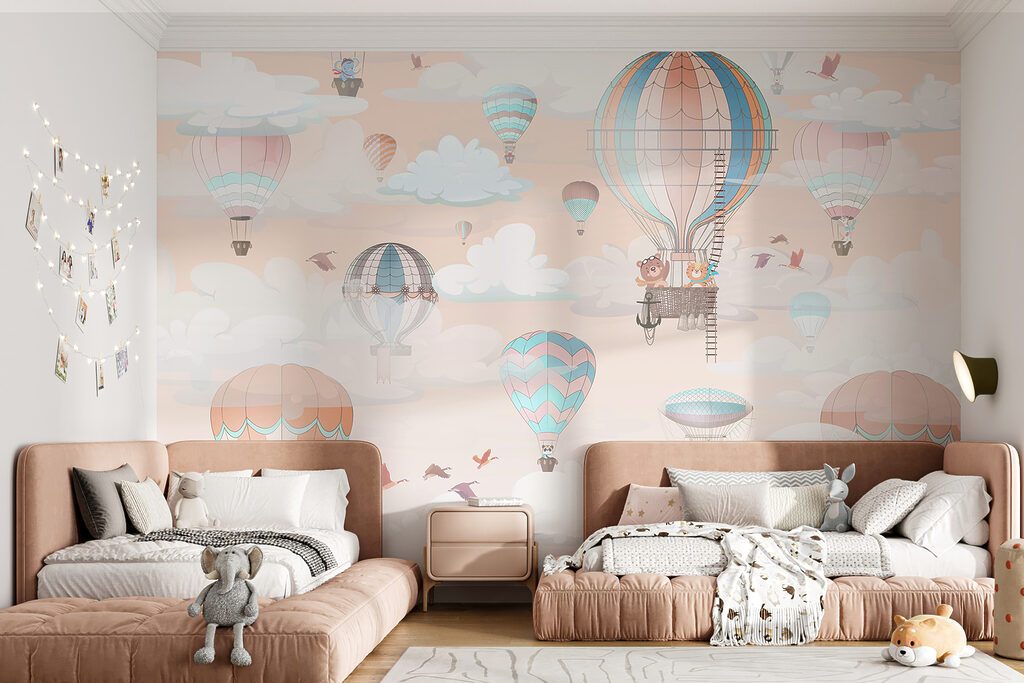 A group of hot air balloons in the sky A group of hot air balloons in the sky