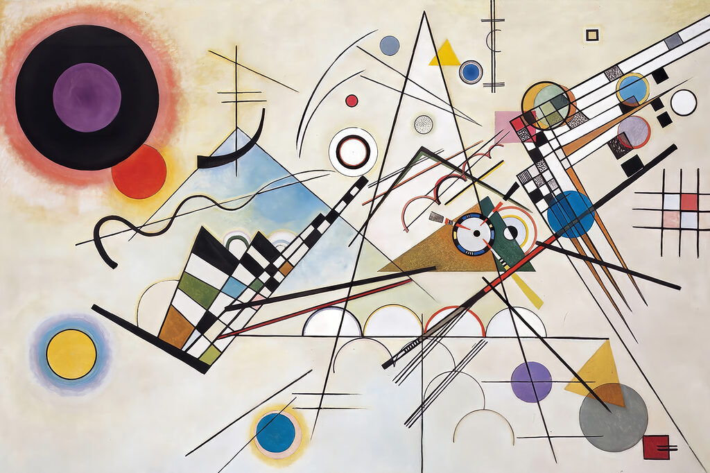 A painting of a variety of colors