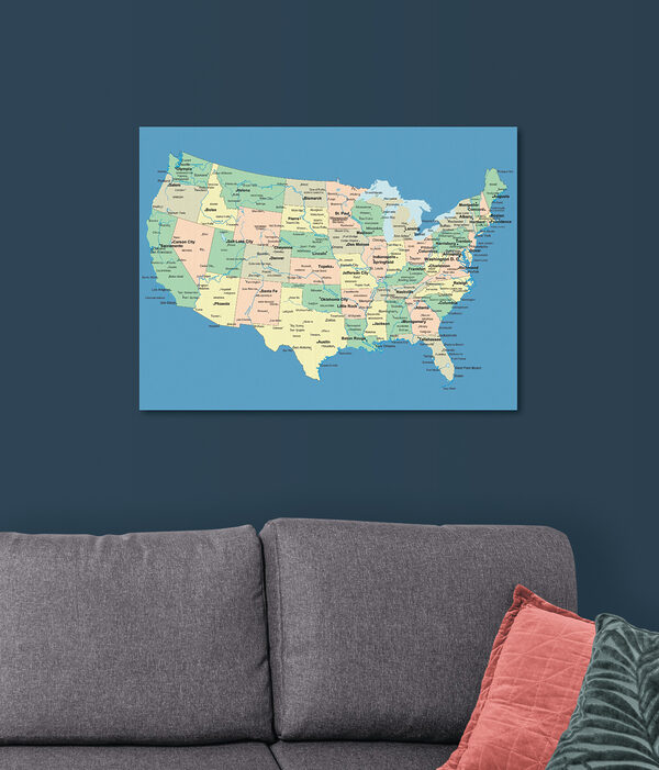 Mapa Spojených států Mapa Spojených států