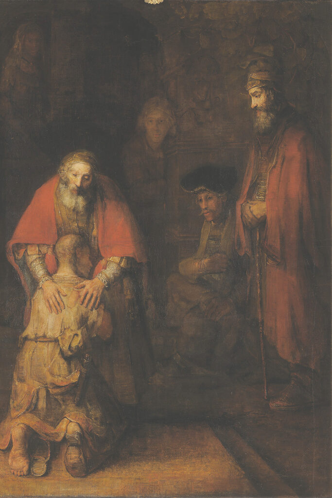 A painting of a group of people