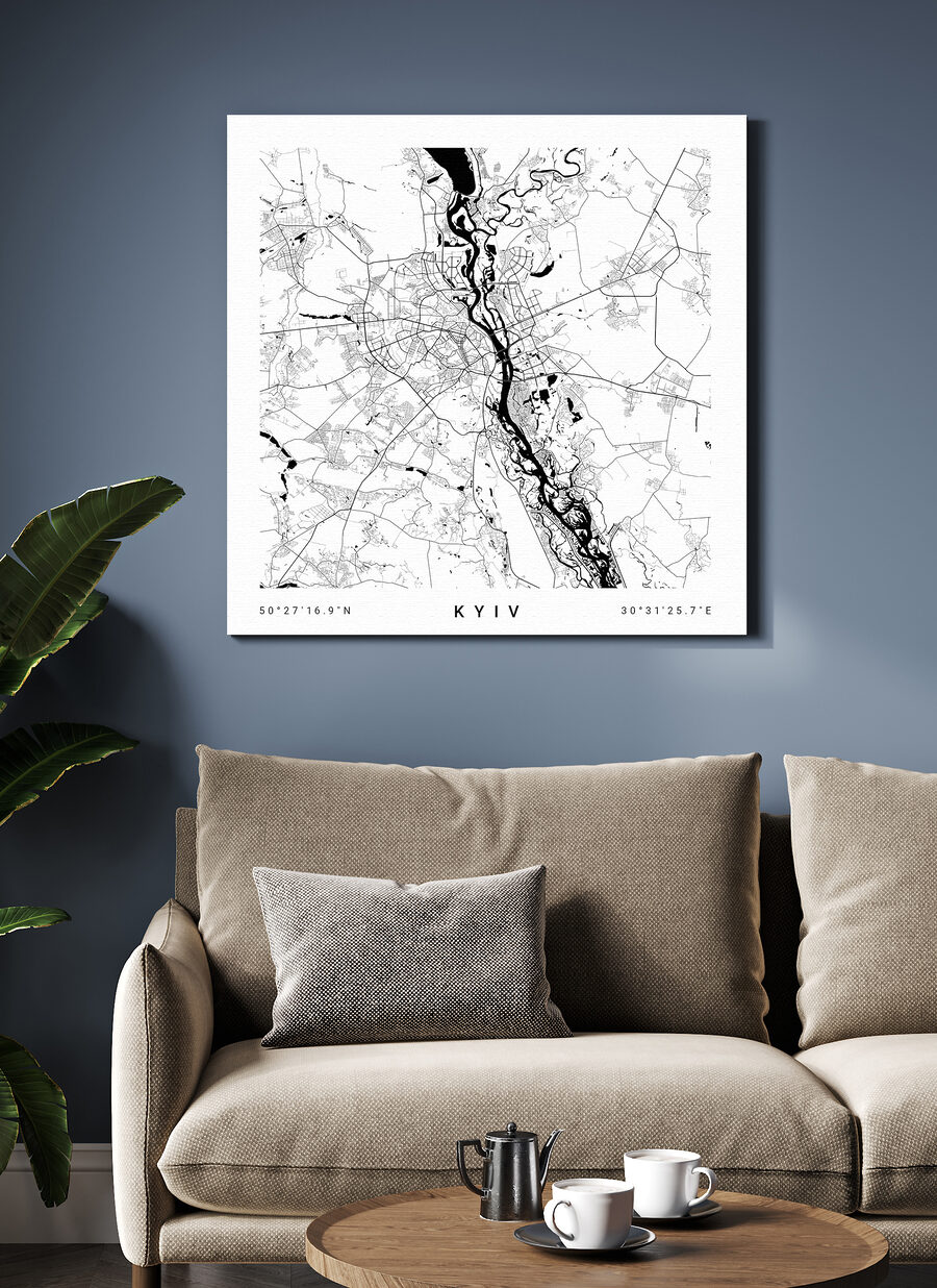 Obraz Mapa města