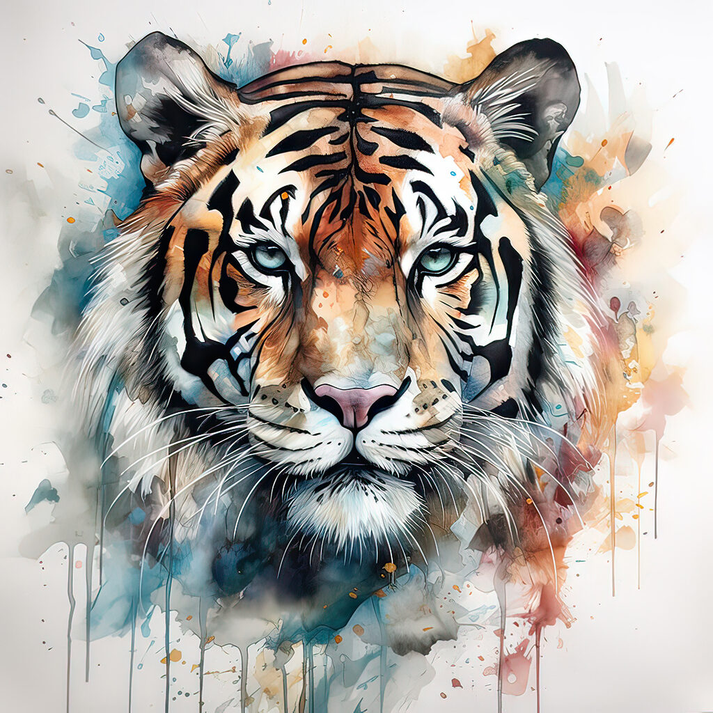 A painting of a tiger