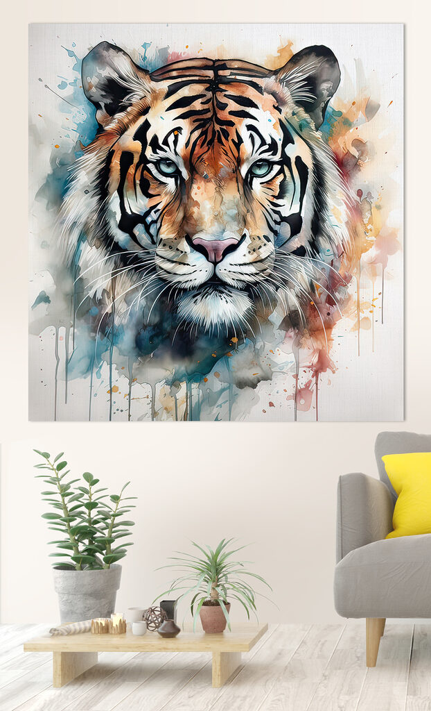 A painting of a tiger