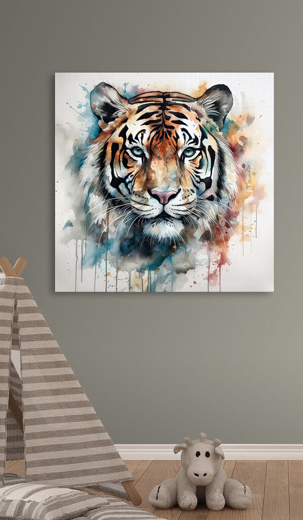 A painting of a tiger