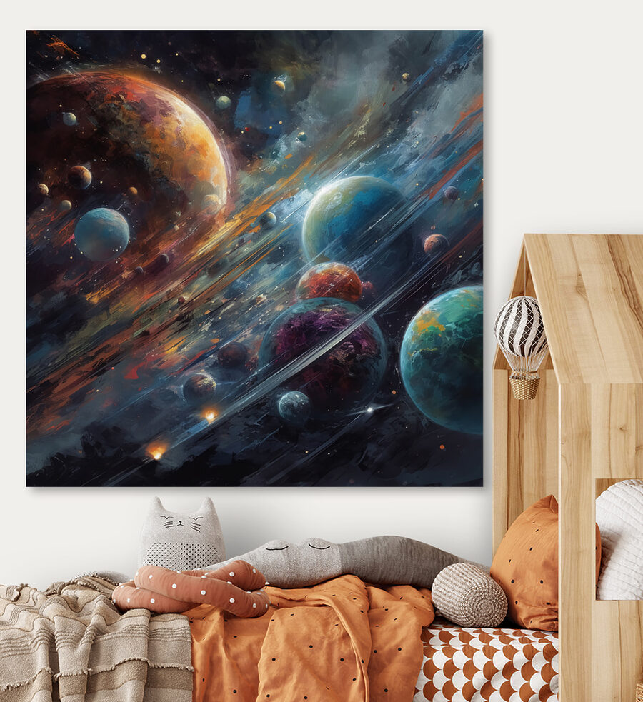 Planety ve vesmíru s planetami a hvězdami Planety ve vesmíru s planetami a hvězdami