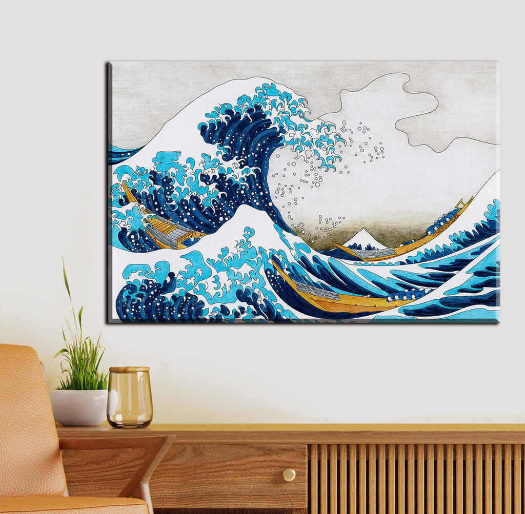 A large wave of water