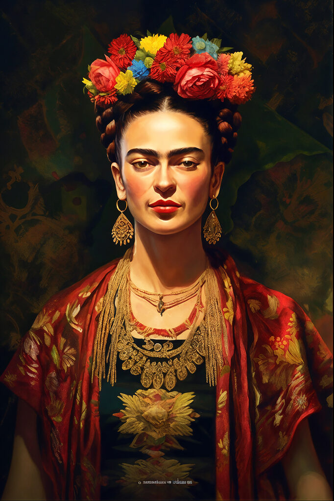 A woman with flowers in her hair A woman with flowers in her hair