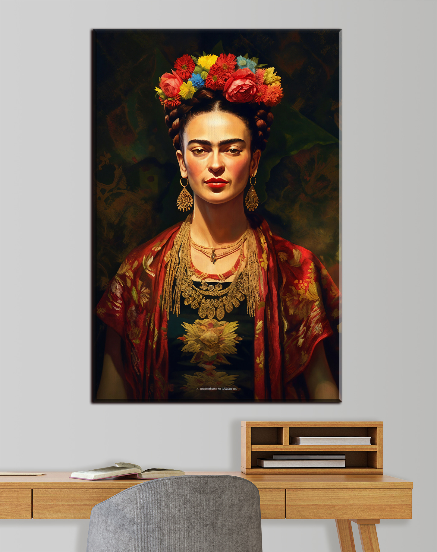 A woman with flowers in her hair A woman with flowers in her hair