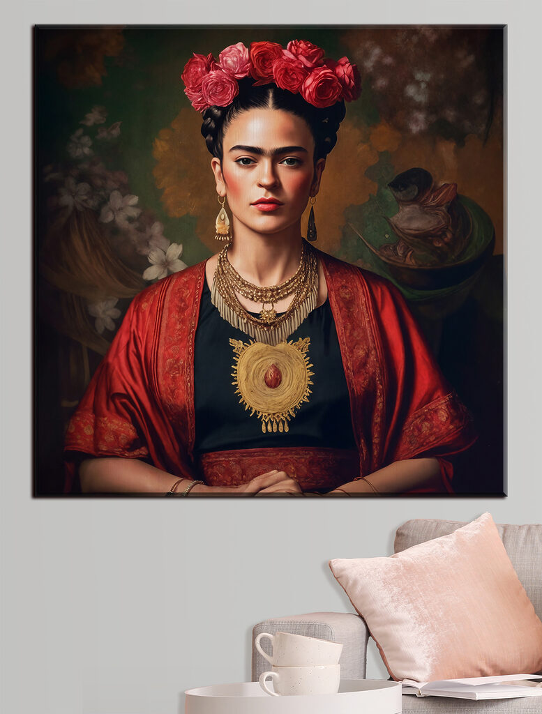 A woman with flowers in her hair