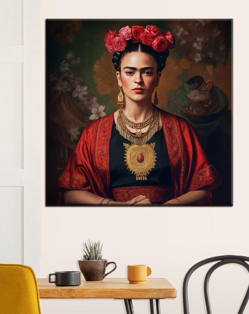 A woman with flowers in her hair